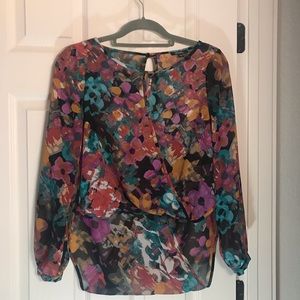 Xoxo floral long sleeve blouse